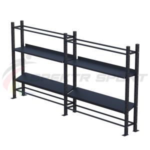 Купить Модульный стеллаж для гантелей, гирь и медболов 3780х430х1950 (2 секции) в Белореченске 